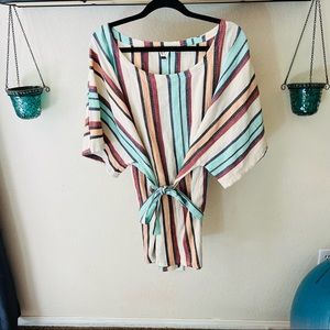 Roxy multi color dress with tie small